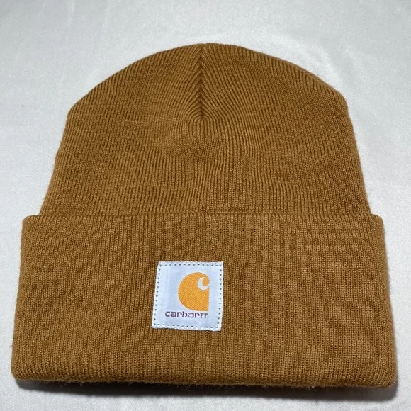 Men’s Baltimore Ravens Carhartt Brown NFL Beanie.  Adult One Size - Picture 4 of 8